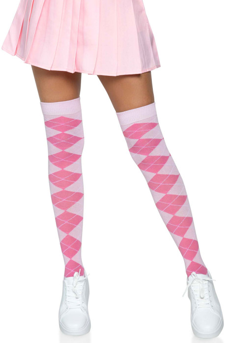 Madeline Argyle Socks Pink