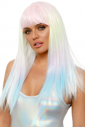Straight Bang Pastel Ombre Wig