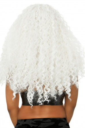 Long Curly Wig white