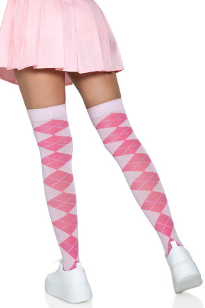 Madeline Argyle Socks Pink